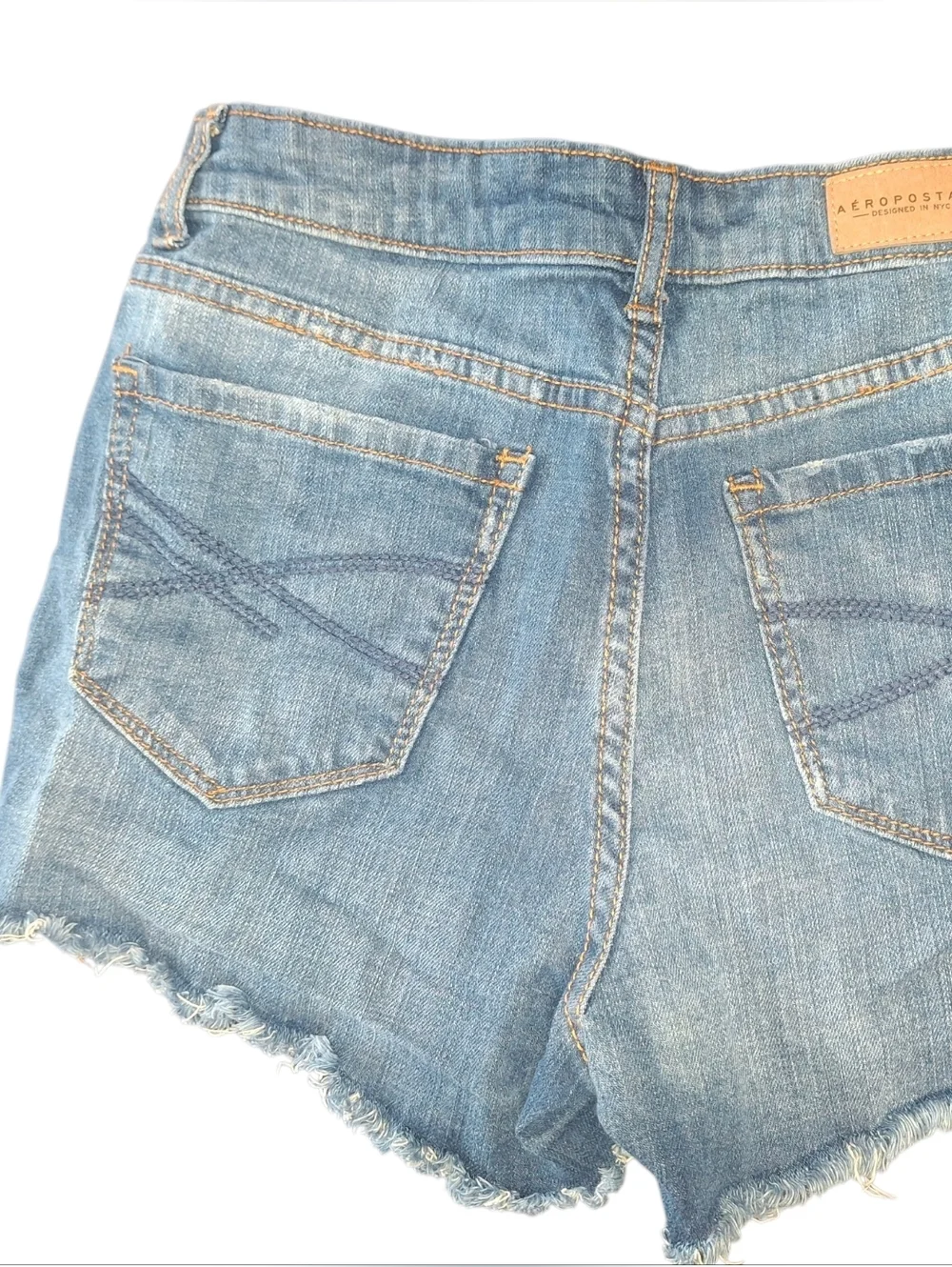 Aeropostale Light Blue Distressed Denim Shorts